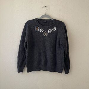 J crew lambs wool jewel sweater‎